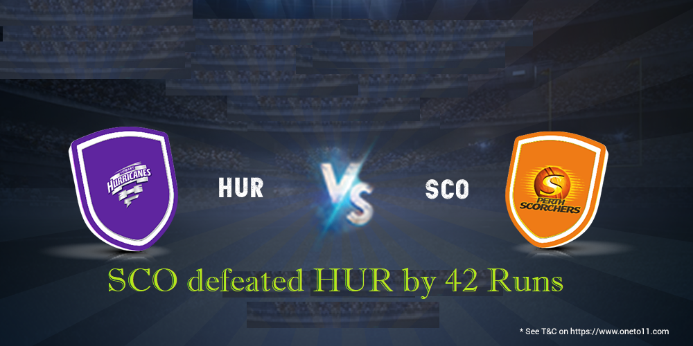 BBL 2021: SCO defeated HUR by 42 runs